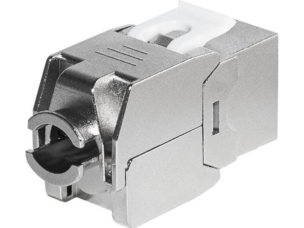 Netrack Keystone Jack Module - Modulaarinen liitinmoduuli - CAT 6a - FTP - RJ-45 - hopea - hopea