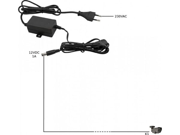 Pulsar PSD12010 switch-mode nätadapter 12V/1A