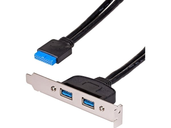 Akyga AK-CA-47 - USB-panel - USB typ A (hona) till 20 pin (hona) - 40 cm