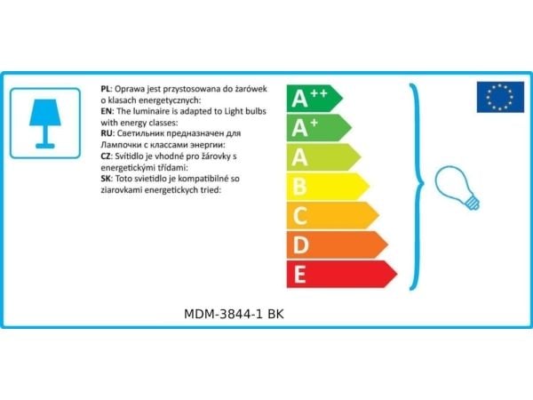 Italux Zeno MDM-3844-1 BK hengelampe