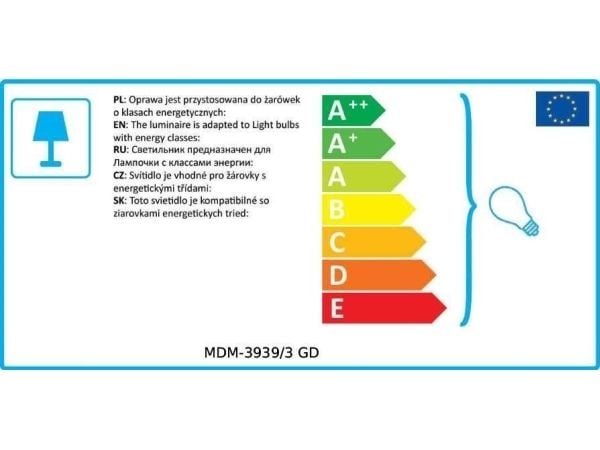 Italux Matty MDM-3939/3 GD hengende lampe