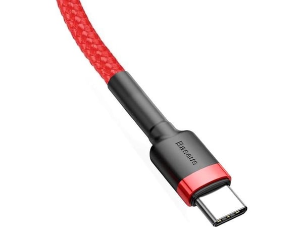 Baseus Cafule, 2 m, USB C, USB C, 0,48 Gbit/s, Svart, Röd