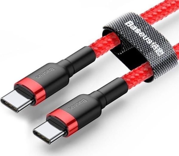Baseus Cafule, 2 m, USB C, USB C, 0,48 Gbit/s, Svart, Röd