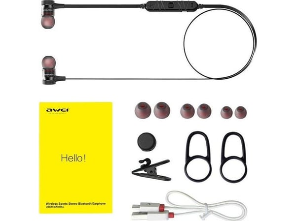 AWEI Bluetooth-urheilukuulokkeet A847BL musta/musta