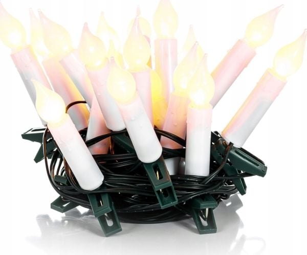Retlux RETLUX Joulukuusen valot - RXL 231 Joulukuusen valot 20LED-kynttilää, pituus 7m + johto 5m, 230V, 50Hz, lämmin valkoinen