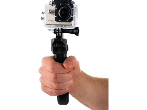 Hurtel feste med ministatativ for actionkameraer GoPro SJCAM svart universell