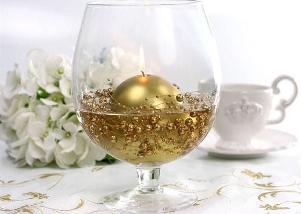 Pärlgirlang guld