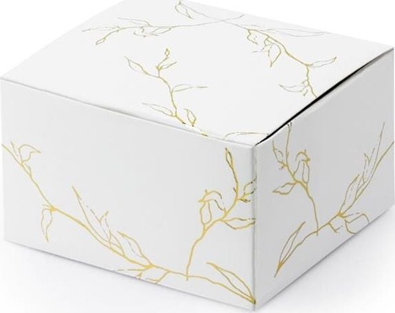 Party Deco dekorative kvister, hvite, 6x3,5x5,5 cm, 10 stk.