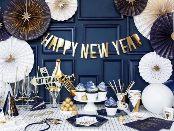 PartyDeco KNP24-019-KARTON, Photo booth prop, Papir, Gull, Voksen, Alle kjønn, Ferier