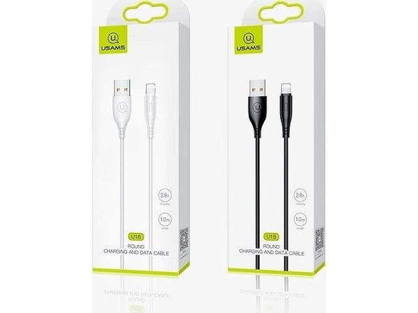 Usams USB-A - Lightning USB-kabel 1 m svart (SJ266USB01)
