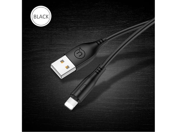 Usams USB-A - Lightning USB-kabel 1 m svart (SJ266USB01)