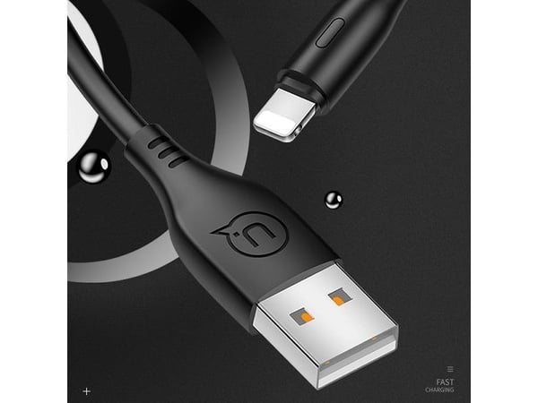 Usams USB-A - Lightning USB-kabel 1 m svart (SJ266USB01)