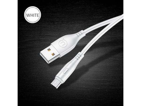USB-kaapeli Usams USB-A - microUSB 1 m Biały (SJ268USB02)