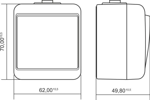 Karlik 30WHE-1, Trykknapkontakt, IP54, 250 V, 10 A