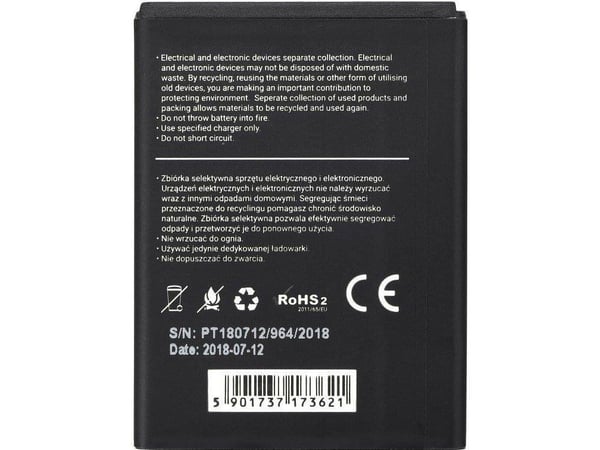 BlueStar 5901737173621, Batteri, Svart, Lithium-Ion (Li-Ion), 1600 mAh, Samsung Galaxy Ace/Gio S5670