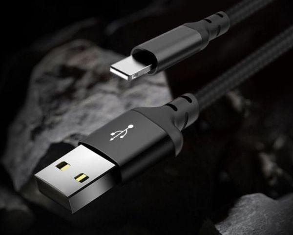 USB-kabel Hoco USB-A till Lightning 1 m svart (48745)
