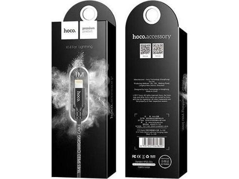 USB-kabel Hoco USB-A till Lightning 1 m svart (48745)