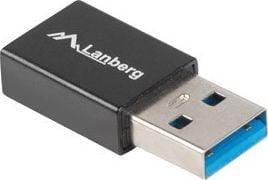 Lanberg - USB-adapter - USB-type A (hann) til USB-C (hunn) - USB 3.1 Gen1 OTG - svart