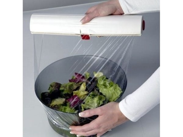 Leifheit Perfect Cut Foil Cutter, Håndholdt plastfoliedispenser, Aluminiumsfolie, Hvit, Plast
