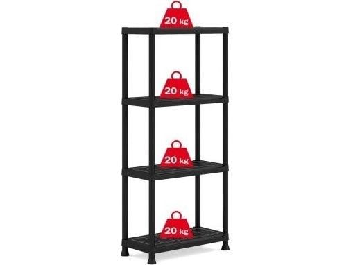 KETER PLASTHYLLE 4 HYLLER 135x60x30cm