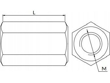 Niczuk kopplingsmuff M 10x30