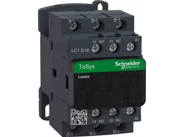 Schneider Electric Tehokontaktori 18A 3P 24V AC 50Hz 1Z 1R LC1D18B5