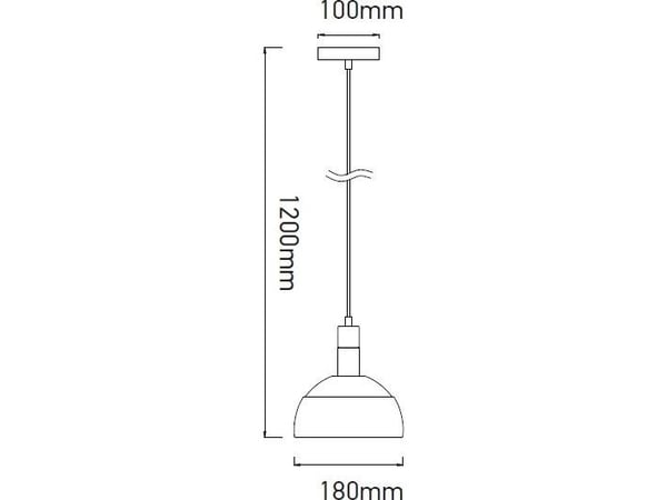 V-TAC taklampe VT-7100 1x60W (3920)