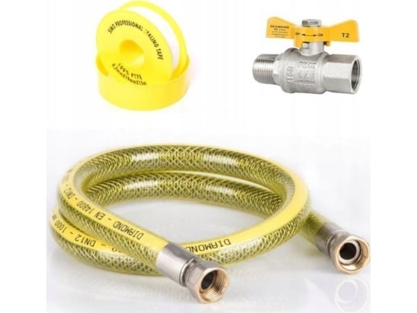 PROFIT? gasslange med to dreibare muttere G 1/2” e-GAZ Type 111 GW/GW L=2000