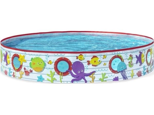 Bestway 55029, Oppblåsbart basseng, 340 l, Rund, 2 år, PVC, Vinyl, Flerfarget