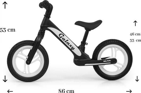 Løpesykkel Milly Mally Galaxy rosa magnet 25 kg