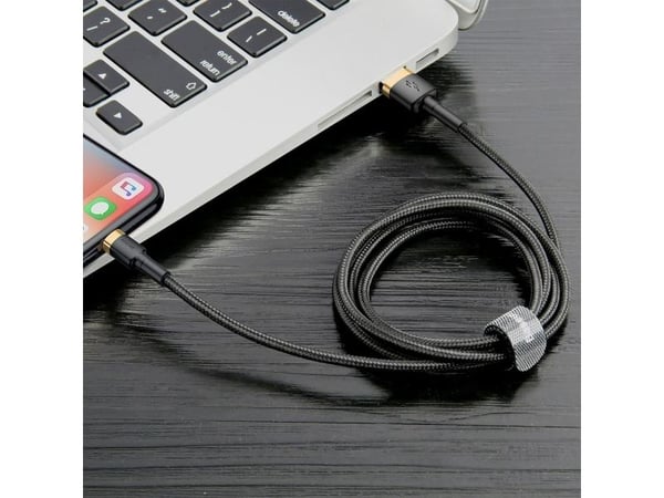 Baseus Cafule, 1 m, Lightning, USB A, Hankjønn, Hankjønn, Svart, Gull