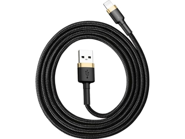 Baseus Cafule, 1 m, Lightning, USB A, Hankjønn, Hankjønn, Svart, Gull