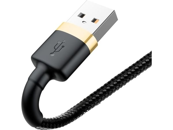 Baseus Cafule, 1 m, Lightning, USB A, Hanstik, Hanstik, Sort, Guld