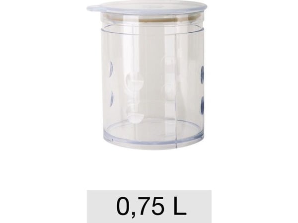 El-hurt Elh Juypal beholder for løse varer 0,75 l transparent