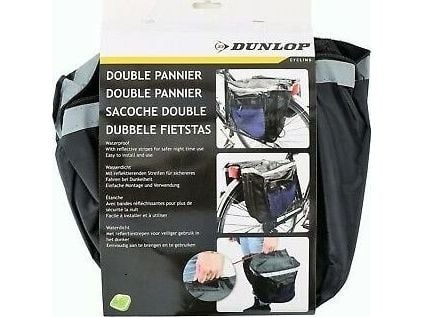 Dunlop dobbel sykkelveske til bagasjebrett 26L