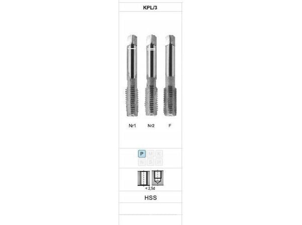 Fanar gjengeverktøy M 7 NGMM/3 DIN-352 (6H) HSS