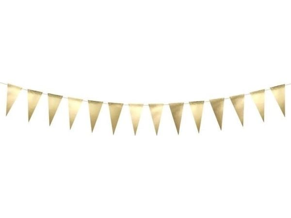 Party Deco Garland, Flagg, Gull, 2,15 m Universal