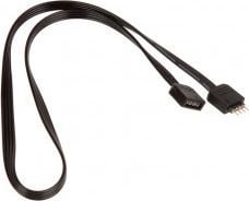 Akasa - Forlengelseskabel for LED-stripelys - 4-pin intern strøm (hunn) til 4-pin intern strøm (hann) - 50 cm - svart