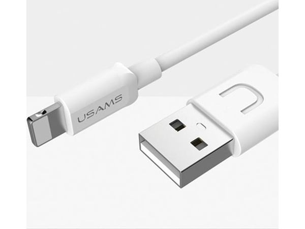 Usams USB-A - Lightning USB-kaapeli 1 m valkoinen (IPUSBXD02)