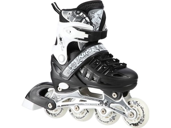 Nils Extreme NH10905 rulleskøyter med utskiftbare plater sort/hvit str. 31-34