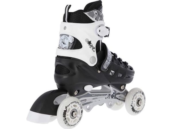 Nils Extreme NH10905 rulleskøyter med utskiftbare plater sort/hvit str. 31-34