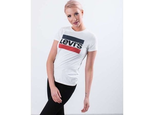 Levi`s THE PERFECT TEE 0297 sportswear logo hvit - XS - dame