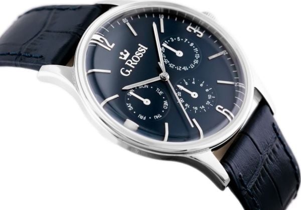 Gino Rossi klokke 10737A-6F1 (zg258e) blå/sølv universell