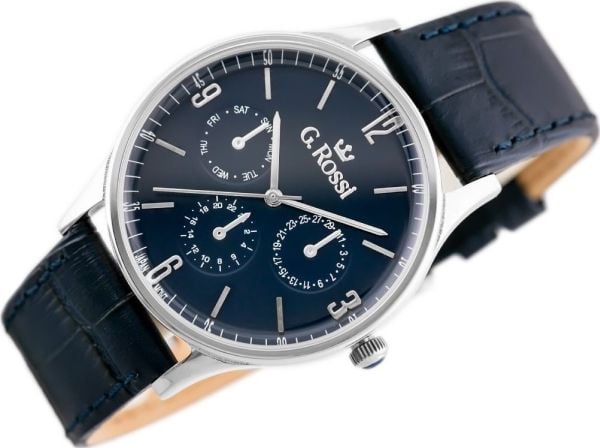 Gino Rossi klokke 10737A-6F1 (zg258e) blå/sølv universell