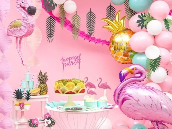 PartyDeco PIN8, Standard pinata, Hunkjønn, Sort, Rosa, Hvit, Flamingo, 250 mm, 80 mm