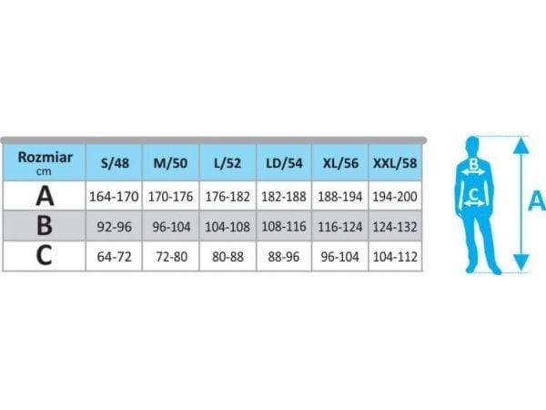 DEDRA-EXIM Kelnės protective xxl/58, premium line, 240g/m2