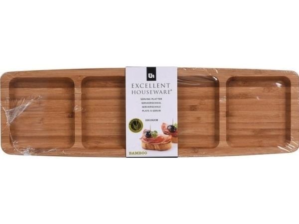 Excellent Houseware Bambu tarjoilualusta 33x10 cm universaali