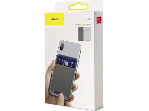 Baseus selvklebende kortholder for telefon-/dokumenter grå (ACKD-B0G)