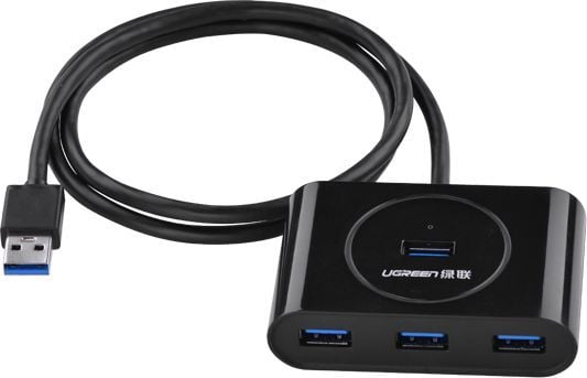 Ugreen 20290, USB 3.2 Gen 1 (3.1 Gen 1) Type-A, USB 3.2 Gen 1 (3.1 Gen 1) Type-A, 5000 Mbit/s, Sort, 1 kpl, 1 kpl