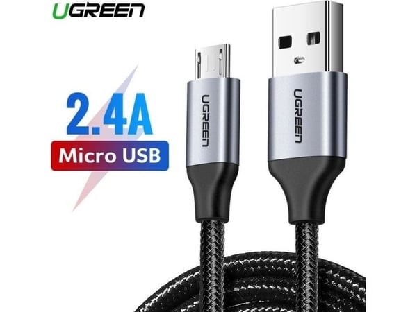 Kaapeli USB do Micro USB UGREEN QC 3.0 2.4A 1.5m (czarny)
